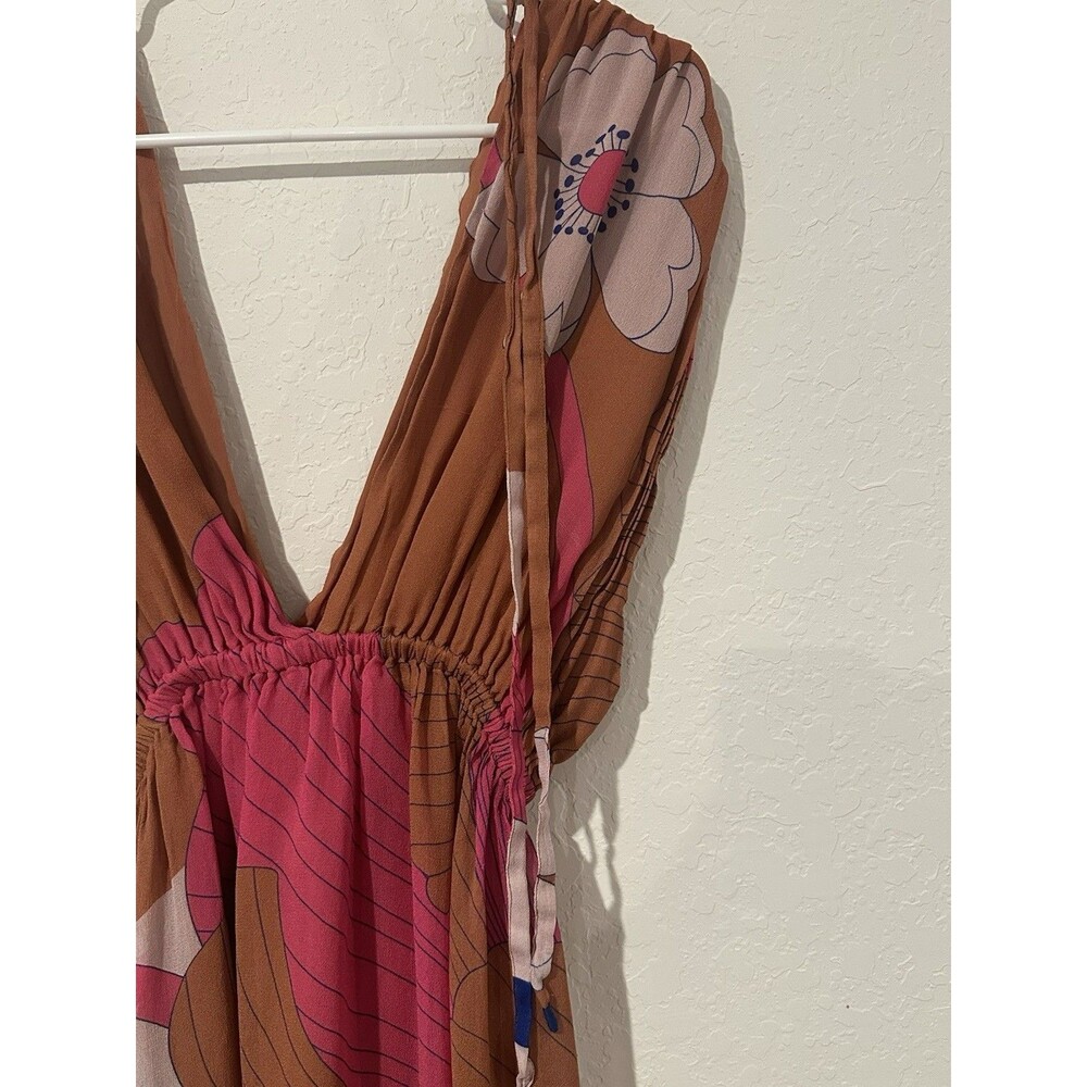 A Peace Treaty Women's Jumpsuit Chiffon Sleeveless V Neck Xs/s - Picture 4 of 16